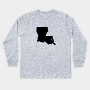 Louisiana Black Kids Long Sleeve T-Shirt